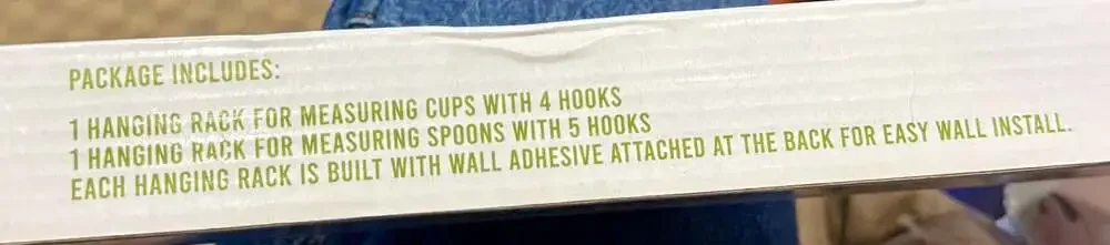 ZEEZEEG Bamboo Measuring Cups and Spoons Hanging Rack Set of 2